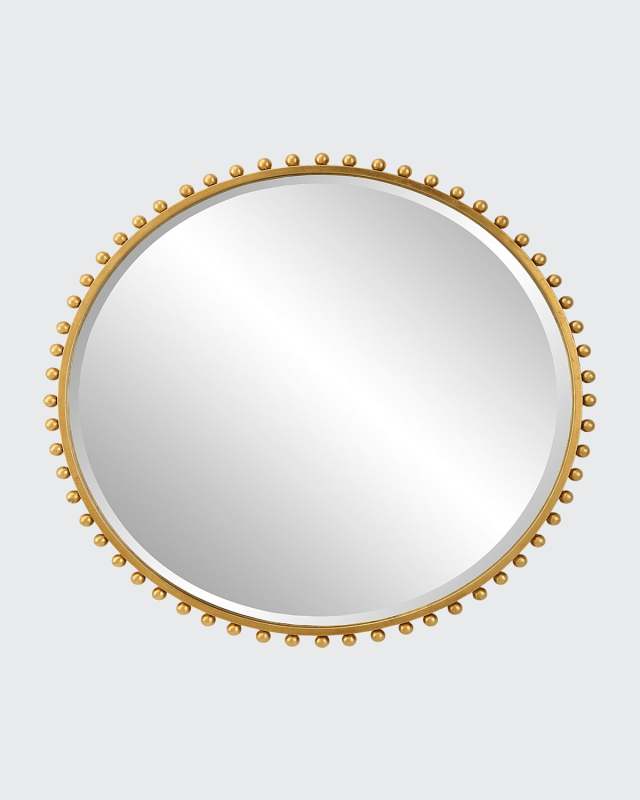Taza Gold Round Mirror
